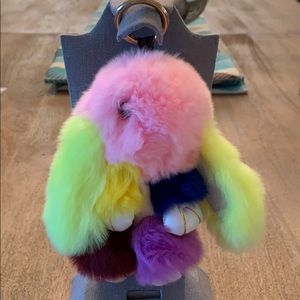 Adorable soft bunny bag charm